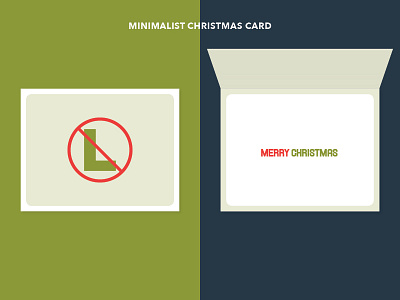 Minimalist Christmas Card card christmas card holiday card minimalist riddle