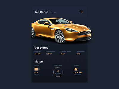 034 Car Interface 2020 car car interface dailyui ui uidesign visualdesign