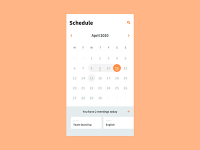 038 Calendar 2020 calendar dailyui ui uidesign visualdesign