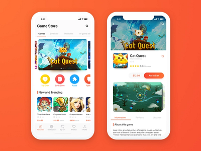 Game Store Design mobile ui