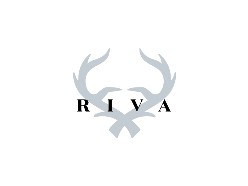 Riva Logo antlers branding diamond jewelry logo manufacturer