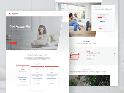 Semper Homepage calculator home loans homepage ui web web design