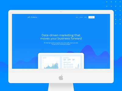 Tilt Metrics Desktop agency data digital marketing homepage marketing metrics web design website