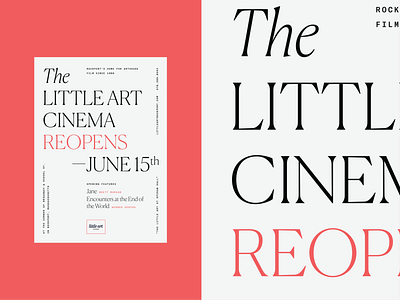 Little Art Cinema Poster branding cinema film poster poster design print theater theatre type