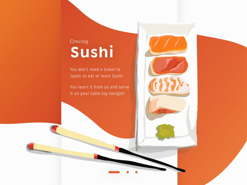 Craving Sushi? app concept food gif illustration product ui