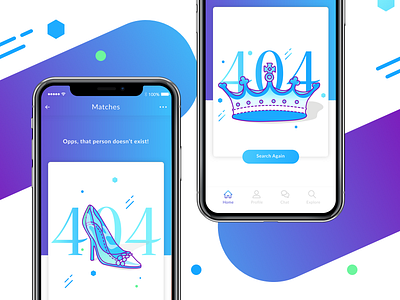 Oops! 404 app dating error gif illustration interaction ui