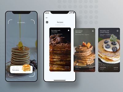 Food Scan card design food interface scan ui ui design uiux