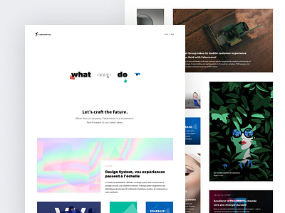 New website of Fabernovel — Homepage baseline branding corporate design homepage ui ux web webdesign website