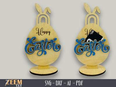 Easter Egg Gift Card Holder Laser Cut SVG Files Template