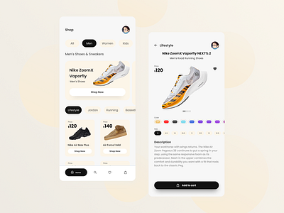 Nike Shoes App Design