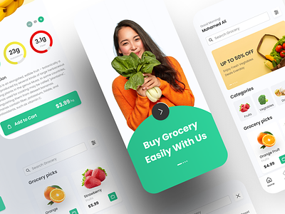 Grocery App Design creative design design ecommerce grocery grocery app product design shopping store ui ui ux design ui ux designer uidesign ux design