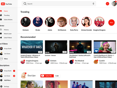 UI / UX Redesign Youtube