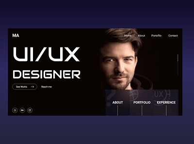 UI/UX Designer Landing Page creative design landingpage ui ui design uiux ux uxdesign