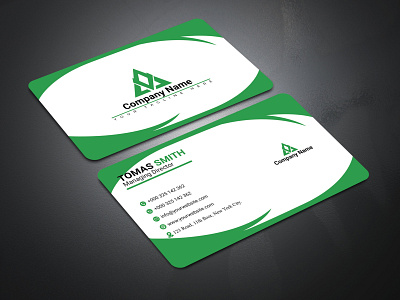 Corporate Business Card adobe illustrator branding business card business card design card design design graphic design illustration simple