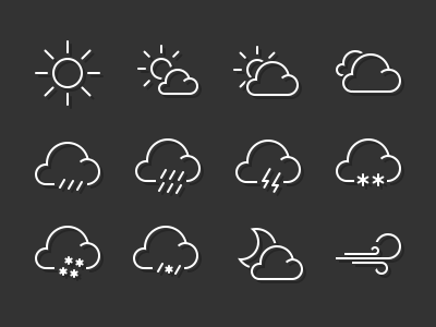 Simple Weather Icons cloud hollow icon moon saint simple sun weather