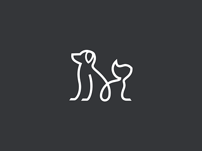 Pet Club animal cat club dog icon logo pet