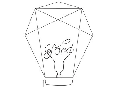 Ford Logo graphic design line logo