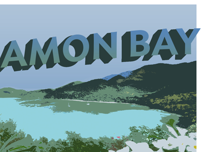 Cinnamon Bay graphic design illustration texture typography