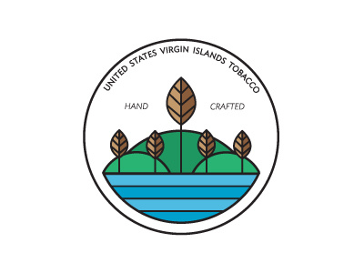 USVI Tobacco Stamp color geometrical logo tobacco vector