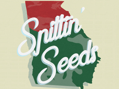 Spittin' Seeds branding georgia graphic design halftone poster texture typography vector watermelon