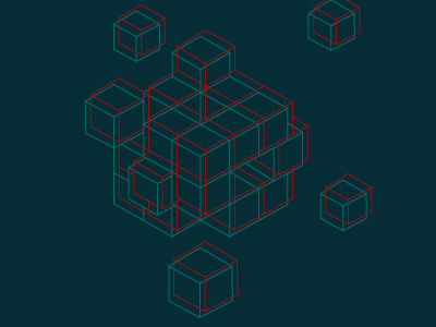 Cube ai icon illustration rubiks cube vector
