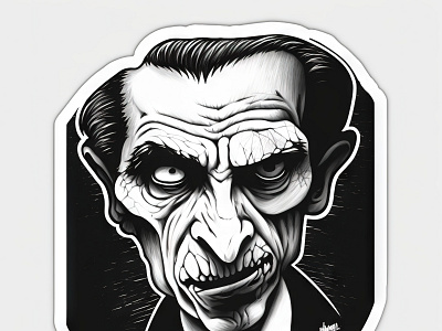 vampire ai graphic design illustration painting sticker