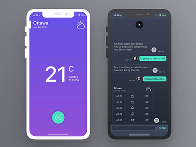 Weather Chatbot App app chatbot ios weather