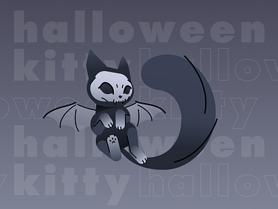 halloween kitty dribbbleweeklywarmup figma halloween illustration kitty