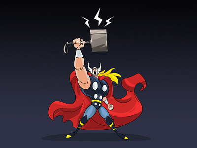 Thor character design illustration