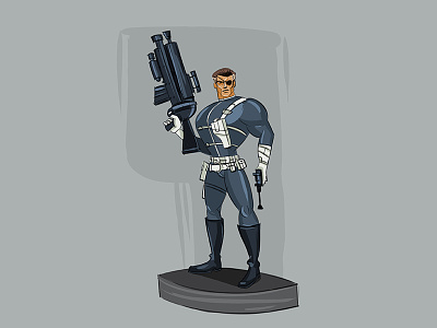 Nick Fury character design illustration