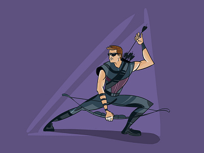 Hawk Eye avengers character design illustration