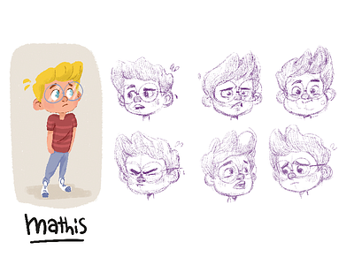 Mathis animation character design kid