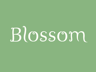 Blossom Font blossom flat flat illustration font illsutration lettering letters nature type type design typeface typography vector