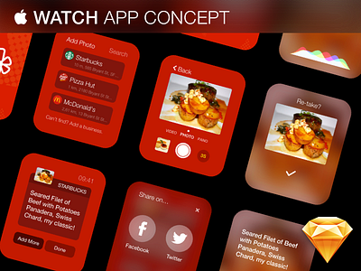 Apple Watch App Concept - Free .Sketch Download