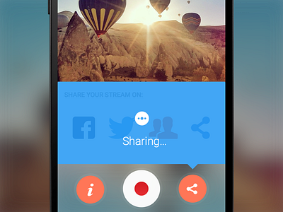 Share on Record Screen - Butterfly TV Mobile App