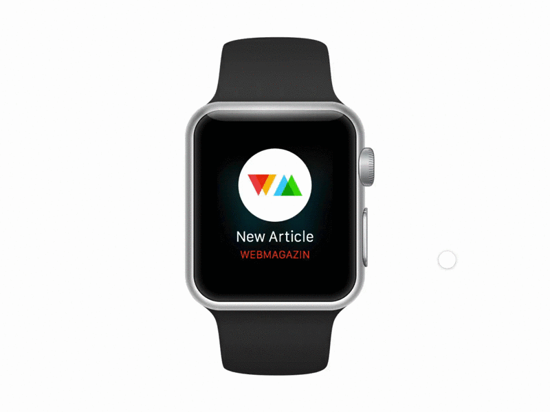 Notification Prototype on Apple Watch - Sketch & Framer Freebie