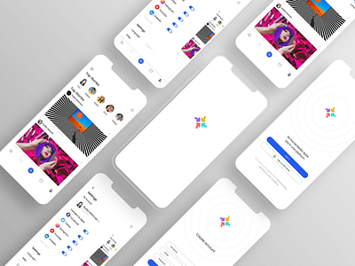 Social Media App Design Kit - MeetApp UI app design ui ux