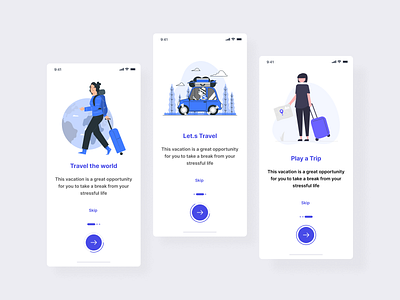 Travel Apps | Onboarding app branding design illustration ui ux