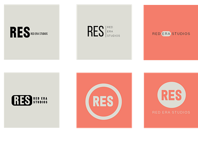 Red Era Studios (RES) branding design graphic design logo typography