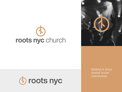Roots NYC Church christian church church branding church logo cross design evangelical jesus minimal nyc protestant roots simple