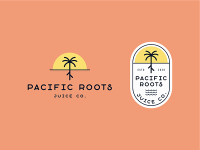 Pacific Roots Juice Co. Logo california fruit fruity juice juicery tropical