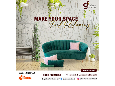 Galaxy Furniture banner branding cover design facebook furniture graphic design instagram karachi linkedin post socialmedia socialmediadesigner socialmediamanagement socialmediapost sofa story youtube