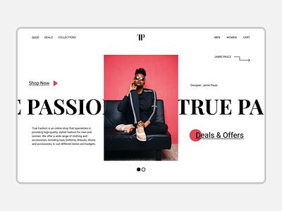 Elegant and Clean - Fashion Website Design