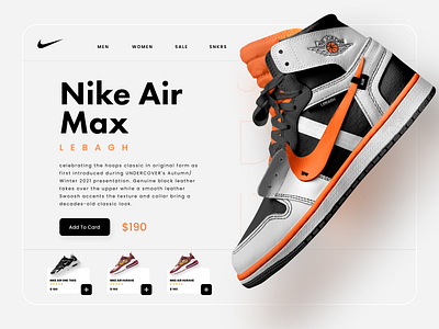 Nike Air Max Concept adobexd banner branding figma graphic design header hero illustration logo nike shoe shoebanner ui uiux ux website xd