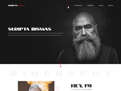 Auto Biography autobiographical biography classy design gradient header history layout new old oldman overview pentool photoshop rough site template vintage weblayout website