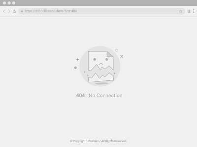 404: Error, No Connection 404 design dribbble error error 404 graphic illustration new photoshop ui ux ux design vector