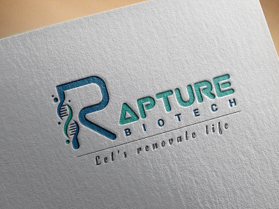 Rapture Biotech Logo biology biotech branding clean design graphic graphic art icon illustration logo photoshop scince test test tube vector