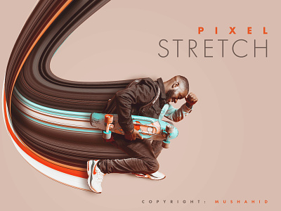 Pixel Stretch banner color follow follower graphic graphic art hero illustrator invite like mushahid mussu new photoshop pixel pixel stretch stretch vector