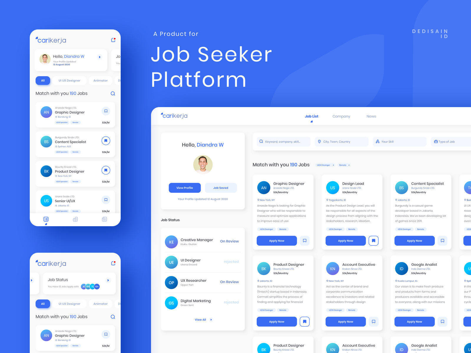 Carikerja Job Seeker App And Website By Dedisain On Dribbble