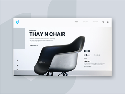 Webstore Concept "THAY N CHAIR". clean ui dedisain ecommerce furniture landingpage templatedesign ui uidesign ux webdesign website